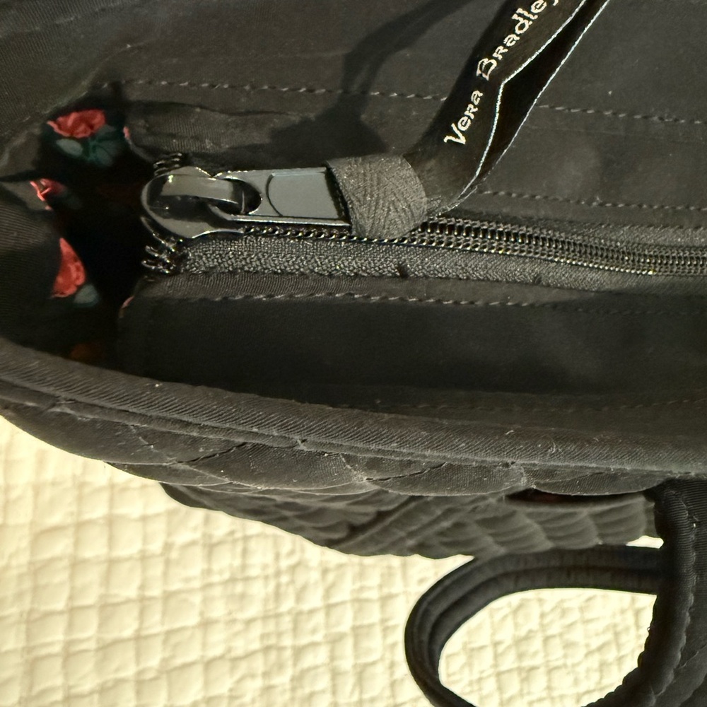 Vera Bradley Black Quilted Travel Tote Bag - Picture 6 of 7